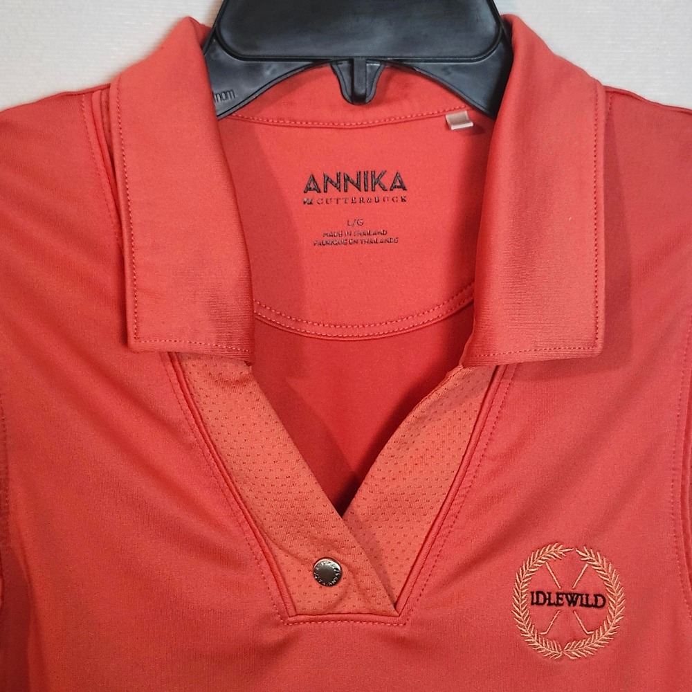 Annika Cutter & Buck‎ Sleeveless Golf Polo Idlewild Country Club Womens Large